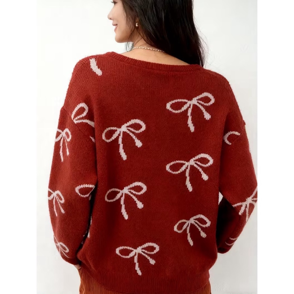 NWT Long Sleeve Oversized Bow Sweater XL - Picture 2 of 10
